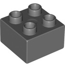 LEGO Duplo Dunkles Steingrau Duplo Backstein 2 x 2 (3437 / 89461)