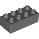 LEGO Duplo Dunkles Steingrau Backstein 2 x 4 (3011 / 31459)