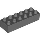 LEGO Dark Stone Gray Duplo Brick 2 x 6 (2300)
