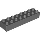 LEGO Dark Stone Gray Duplo Brick 2 x 8 (4199)