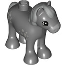 LEGO Gris pierre foncé Duplo Foal avec Grey Cheveux (37048)