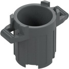 LEGO Dark Stone Gray Dustbin with 4 Lid Holders (28967 / 92926)