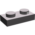 LEGO Dark Stone Gray Electric Plate 1 x 2 with Contacts (4755)