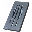 LEGO Dark Stone Gray Fliese 2 x 4 with Scratches