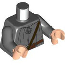 LEGO Dunkles Steingrau Gandalf The Grey mit Printed Beine Minifig Torso (973 / 76382)