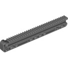 LEGO Dark Stone Gray Gear Rack 14 x 2 with Groove and Connectors (18942 / 60578)
