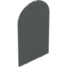 LEGO Dark Stone Gray Glass for Window 1 x 6 x 7 with Curved top (65066)