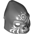 LEGO Dunkles Steingrau Gorilla Maske mit Grau Gesicht und Weiß Gesichtsbemalung (13361 / 14046)