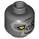 LEGO Dark Stone Gray Grumlo Head (Recessed Solid Stud) (14053 / 16746)