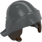 LEGO Темний камінь сірий Капелюх з Folded Brim і Dark Коричневий Bob Cut Волосся (28271 / 39562)