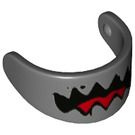 LEGO Dark Stone Gray Helmet Visor with Mouth with Rad (2447 / 47705)