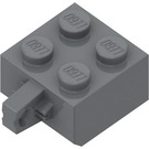 LEGO Donker Steengrijs Scharnier Steen 2 x 2 Vergrendelings met 1 Finger Verticaal (geen asgat) (30389)