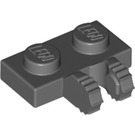 LEGO Dark Stone Gray Hinge Plate 1 x 2 Locking with Dual Fingers (50340 / 60471)