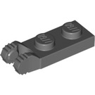 LEGO Dark Stone Gray Hinge Plate 1 x 2 with Locking Fingers with Groove (44302 / 54657)