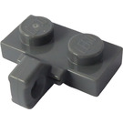 LEGO Dark Stone Gray Hinge Plate 1 x 2 with Vertical Locking Stub without Bottom Groove (44567)