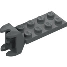 LEGO Dunkles Steingrau Scharnier Platte 2 x 4 mit Articulated Joint - Weiblich (3640)