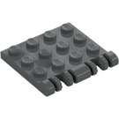 LEGO Dark Stone Gray Hinge Plate 4 x 4 Locking (44570 / 50337)