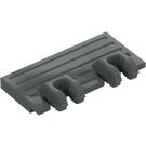 LEGO Dark Stone Gray Hinge Train Gate 2 x 4 Locking Dual 2 Stubs with Rear Reinforcements (44569 / 52526)