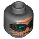 LEGO Dark Stone Gray Hondo Ohnaka Head (Recessed Solid Stud) (3626 / 87335)