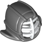 LEGO Dark Stone Gray Kendo Helmet with White Grille (98130 / 99201)