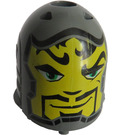 LEGO Dark Stone Gray Large Figure Head with Rascus Pattern (48820)