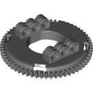 LEGO Dark Stone Gray Large Turntable Top with 60 Teeth (Bevelled Teeth) (18938)