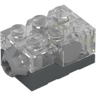 LEGO Dark Stone Gray Light Brick with Transparent Top and Orange LED Light (38625 / 62930)