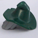 LEGO Dark Stone Gray Long Hair with Dark Green Witch Hat
