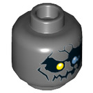 LEGO Dark Stone Gray Lord Krakenskull Minifigure Head (Recessed Solid Stud) (3626 / 32646)