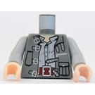 LEGO Donker steengrijs Mad-Oog Moody Torso met Medium Stone Armen en Licht Vleeskleur Handen (973 / 76382)