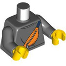 LEGO Dark Stone Gray Male Passenger Minifig Torso (973 / 76382)