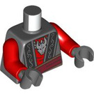 LEGO Dark Stone Gray Merry Rumwell Minifig Torso (973 / 76382)
