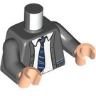 LEGO Mørk stengrå Michael Hjørne Minifig Torso (973 / 76382)