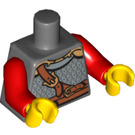 LEGO Donker Steengrijs Minifig Torso Assembly met Keten Armor Decoratie (76382 / 88585)
