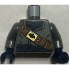 LEGO Dark Stone Gray Minifig Torso with Batman Logo on Bandolier with Dark Blue Sash and Scarf (973)