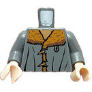 LEGO Dark Stone Gray Minifig Torso with Jacket and Mouton Collar (973)
