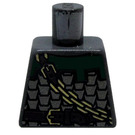 LEGO Dunkles Steingrau Minifig Torso ohne Arme mit Dekoration (973 / 3814)