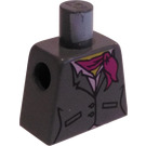 LEGO Dark Stone Gray Minifig Torso without Arms with Gray Jacket, Pink Shirt, and Scarf (973)