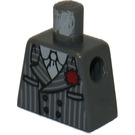 LEGO Gris piedra oscuro Minifigura Torso sin brazos con Indiana Jones Pinstripe Traje (973)