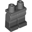 LEGO Gris pierre foncé Minifigure Hanches et jambes avec Noir Boots (21019 / 77601)