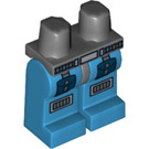LEGO Gris pierre foncé Minifigure Les hanches avec Courroie et Dark Azure Jambes avec De Affronter Pockets et Knee Pads (3815 / 96205)