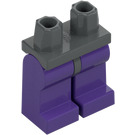 LEGO Dark Stone Gray Minifigure Hips with Dark Purple Legs (73200 / 88584)