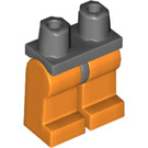 LEGO Dunkles Steingrau Minifigure Hüften mit Orange Beine (3815 / 73200)
