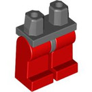 LEGO Dunkles Steingrau Minifigure Hüften mit rot Beine (73200 / 88584)