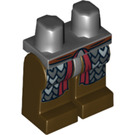 LEGO Donker Steengrijs Minifigure Poten met Scale Mail (3815 / 10453)