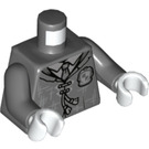 LEGO Dark Stone Gray Moaning Myrtle Minifig Torso (973 / 76382)