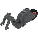 LEGO Dark Stone Gray Motor Cycle Frame with Orange Flywheel (69869)