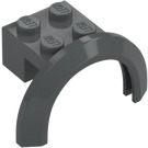 LEGO Dark Stone Gray Mudguard Brick 2 x 2 with Wheel Arch  (50745)