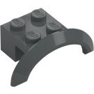 LEGO Dark Stone Gray Mudguard Brick 2 x 4 x 1 with Wheel Arch (28579 / 98282)