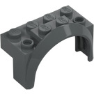 LEGO Dark Stone Gray Mudguard Brick 2 x 4 x 2 with Wheel Arch (3387)